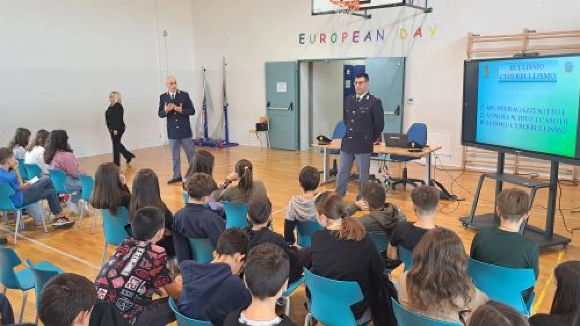 Isernia: proseguono gli incontri della Polizia di Stato sui temi di bullismo e Cyberbullismo.